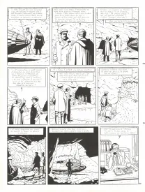 Planche noir et blanc, Blake et Mortimer, Signé Olrik (T.30), André Juillard