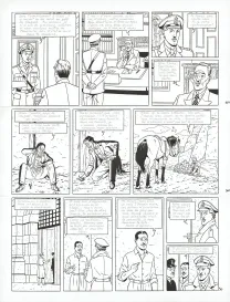Planche noir et blanc, Blake et Mortimer, Signé Olrik (T.30), André Juillard