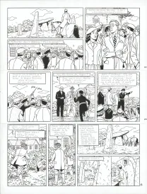 Planche noir et blanc, Blake et Mortimer, Signé Olrik (T.30), André Juillard