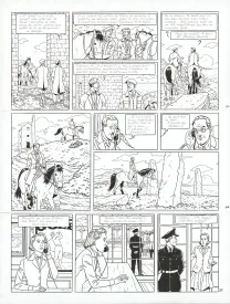 Black and white original page, Blake et Mortimer, Signé Olrik (T.30), André Juillard