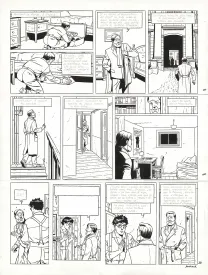 Planche noir et blanc, Blake et Mortimer, Le Serment des cinq Lords (T.21), André Juillard