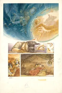 Colored original page, Le Roi des méduses, Thierry Ségur