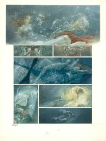 Colored original page, Le Roi des méduses, Thierry Ségur