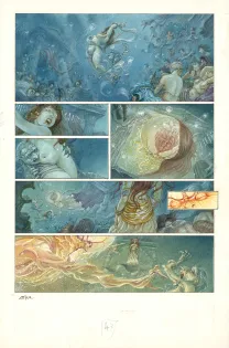 Planche couleur, Le Roi des méduses, Thierry Ségur