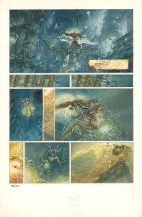 Planche couleur, Le Roi des méduses, Thierry Ségur