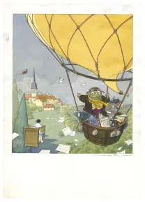 Illustration couleur, Le Vent dans les Saules , Michel Plessix