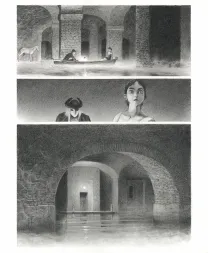 Black and white original page, Le Fantôme de l'Opéra , Paul & Gaëtan Brizzi
