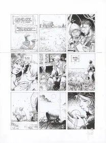 Planche noir et blanc, La Quête de l'Oiseau du Temps, L'Omégon (T.8), Vincent Mallié
