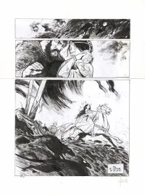 Black and white original page, Ténébreuse, Livre premier (T.1), Vincent Mallié