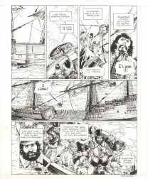 Planche noir et blanc, 1629... ou l'Effrayante Histoire des naufragés du Jakarta, L'île rouge (T.2), Thimothée Montaigne