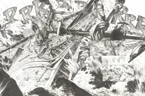 Black and white original page, 1629... ou l'Effrayante Histoire des naufragés du Jakarta, L'Apothicaire du diable (T.1), Thimothée Montaigne