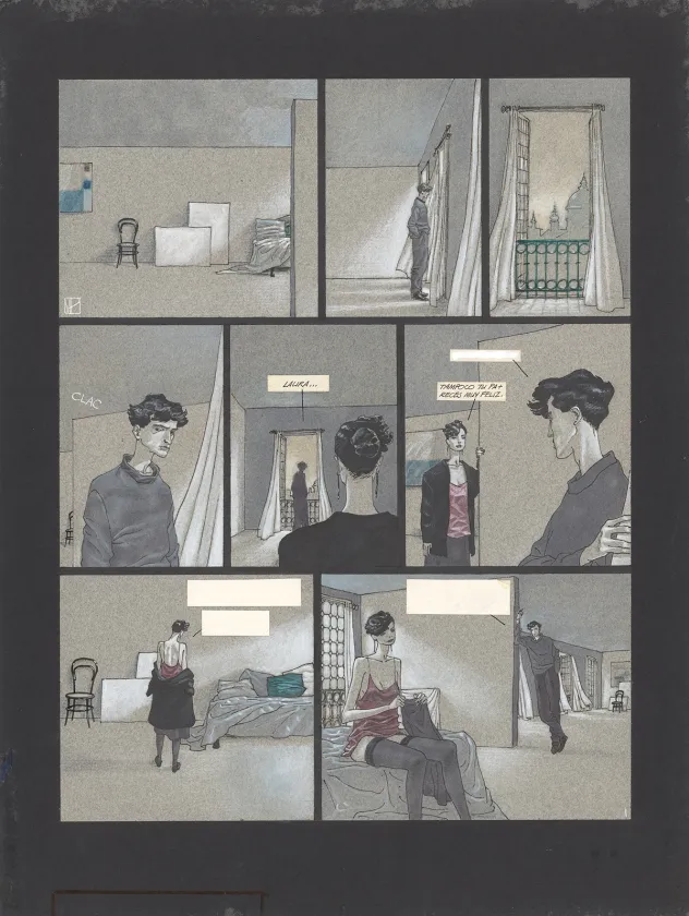 Colored original page, Crépuscule, Miguelanxo Prado