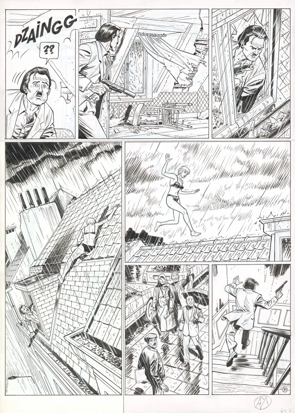 Black and white original page, Lady S., A ta santé, Suzie ! (T.2), Philippe Aymond