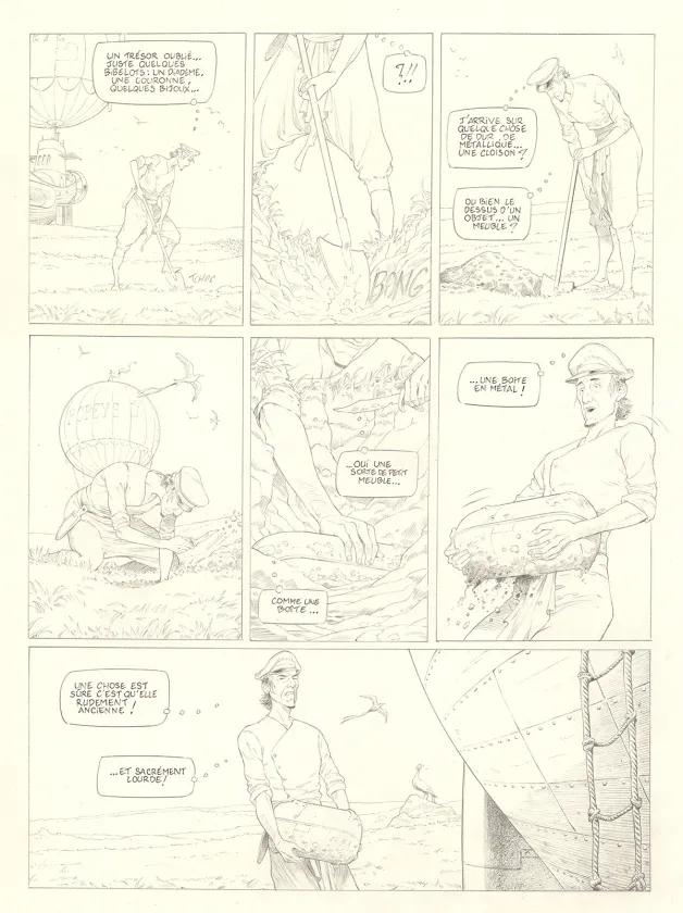 Planche noir et blanc, Sprague, Le Marin céleste (T.2), Olivier Roman