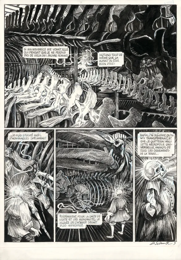 Planche noir et blanc, La Tête de mort venue de Suède, Daria Schmitt