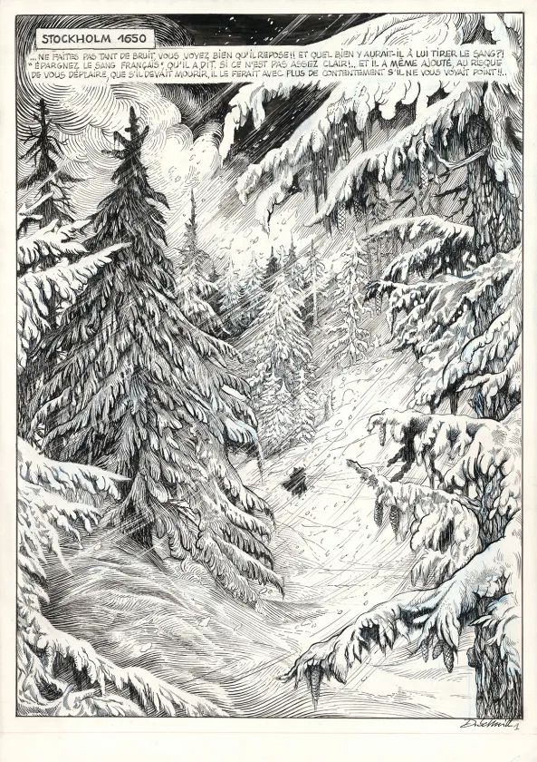 Planche noir et blanc, La Tête de mort venue de Suède, Daria Schmitt