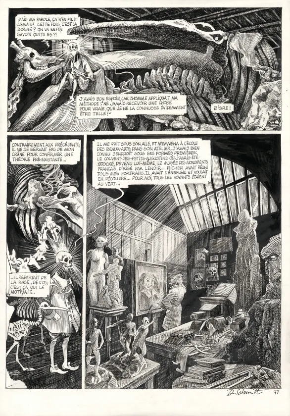 Planche noir et blanc, La Tête de mort venue de Suède, Daria Schmitt