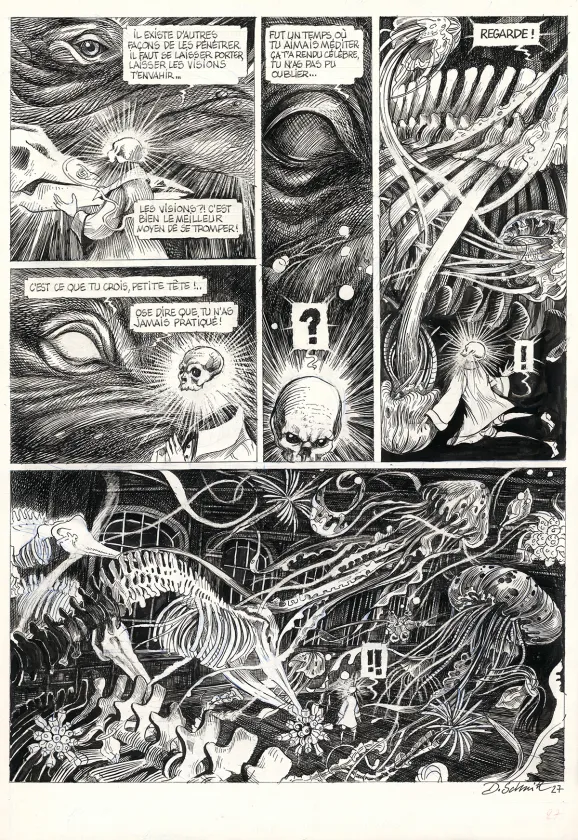 Planche noir et blanc, La Tête de mort venue de Suède, Daria Schmitt