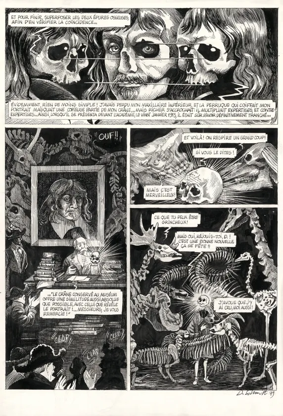 Planche noir et blanc, La Tête de mort venue de Suède, Daria Schmitt