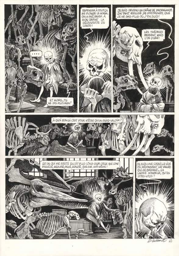 Planche noir et blanc, La Tête de mort venue de Suède, Daria Schmitt