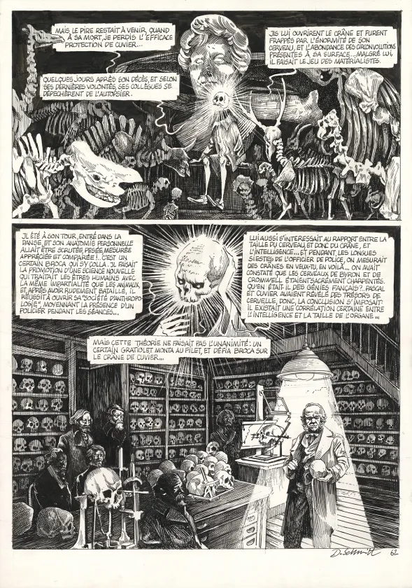 Planche noir et blanc, La Tête de mort venue de Suède, Daria Schmitt