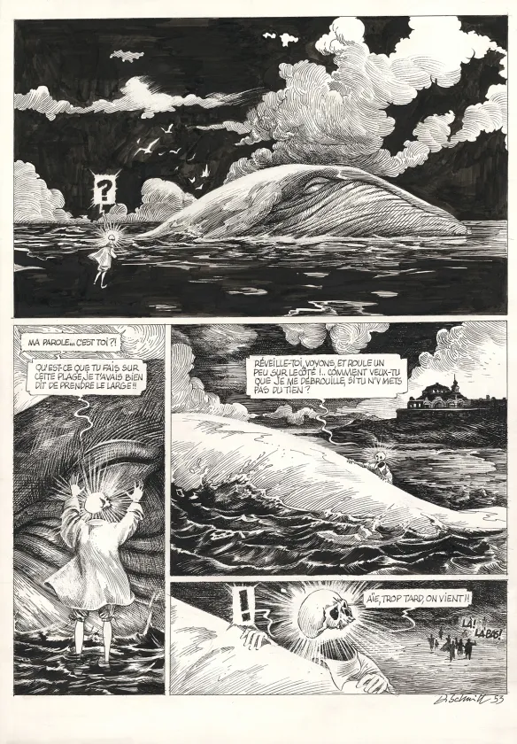 Planche noir et blanc, La Tête de mort venue de Suède, Daria Schmitt