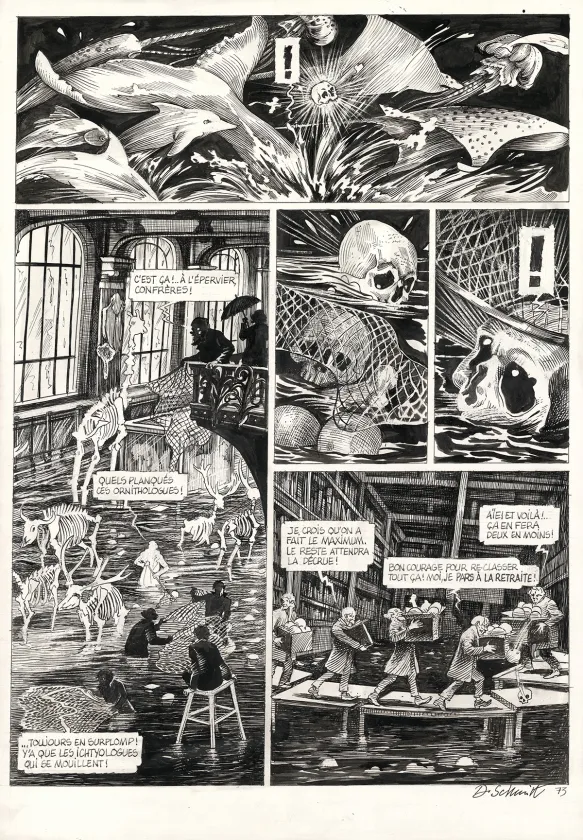Planche noir et blanc, La Tête de mort venue de Suède, Daria Schmitt
