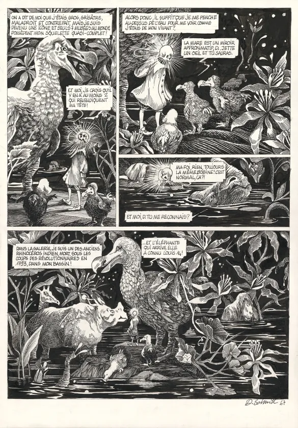 Planche noir et blanc, La Tête de mort venue de Suède, Daria Schmitt
