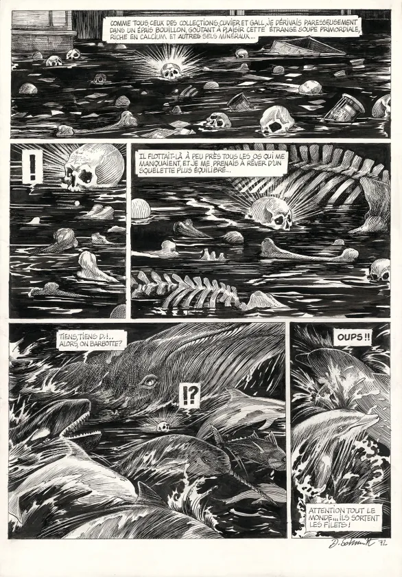 Planche noir et blanc, La Tête de mort venue de Suède, Daria Schmitt