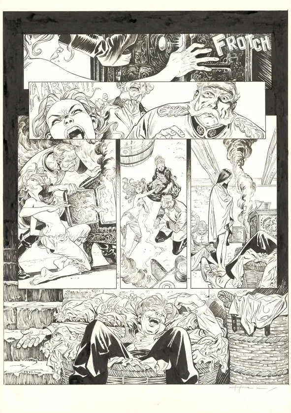 Black and white original page, Shi, Au Commencement était la colère (T.1), Josep Homs