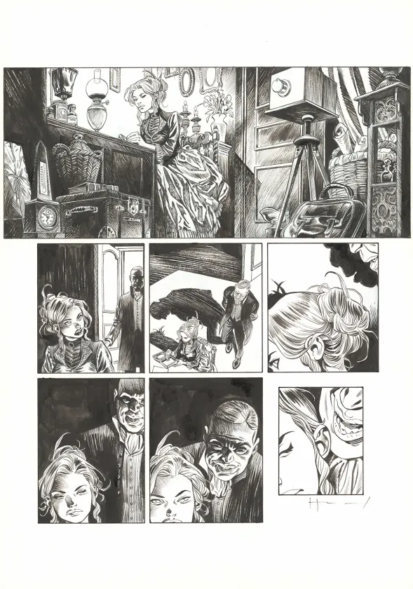 Planche noir et blanc, Shi, Le Roi démon (T.2), Josep Homs