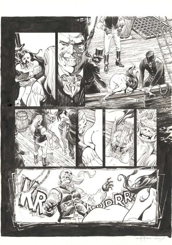 Black and white original page, Shi, Victoria (T.4), Josep Homs