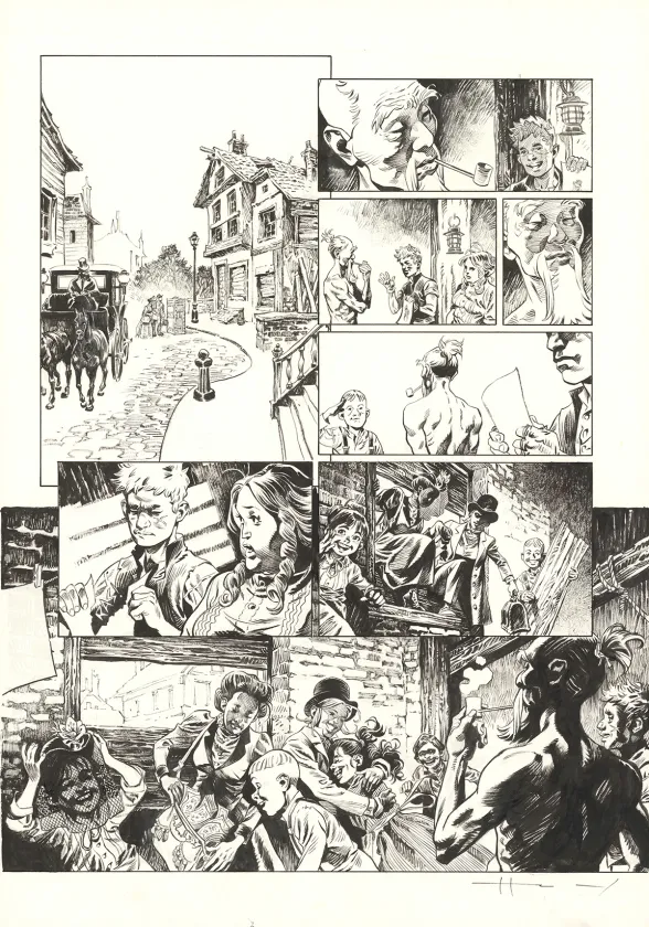 Black and white original page, Shi, Black Friday (T.5), Josep Homs