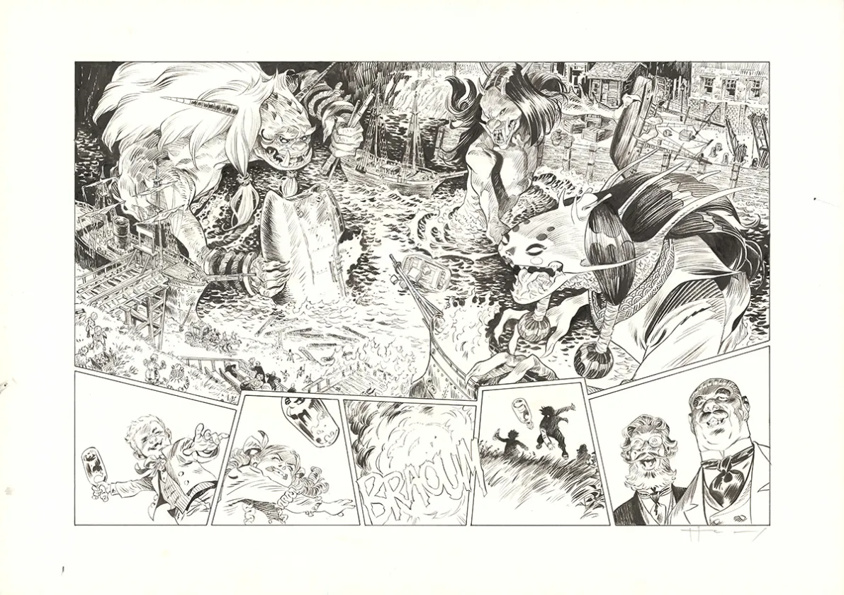 Black and white original page, Shi, Victoria (T.4), Josep Homs