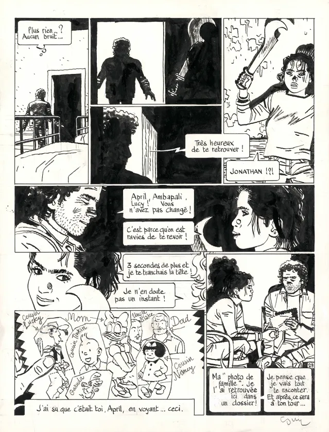 Black and white original page, Jonathan, Celle qui fut (T.16),  Cosey