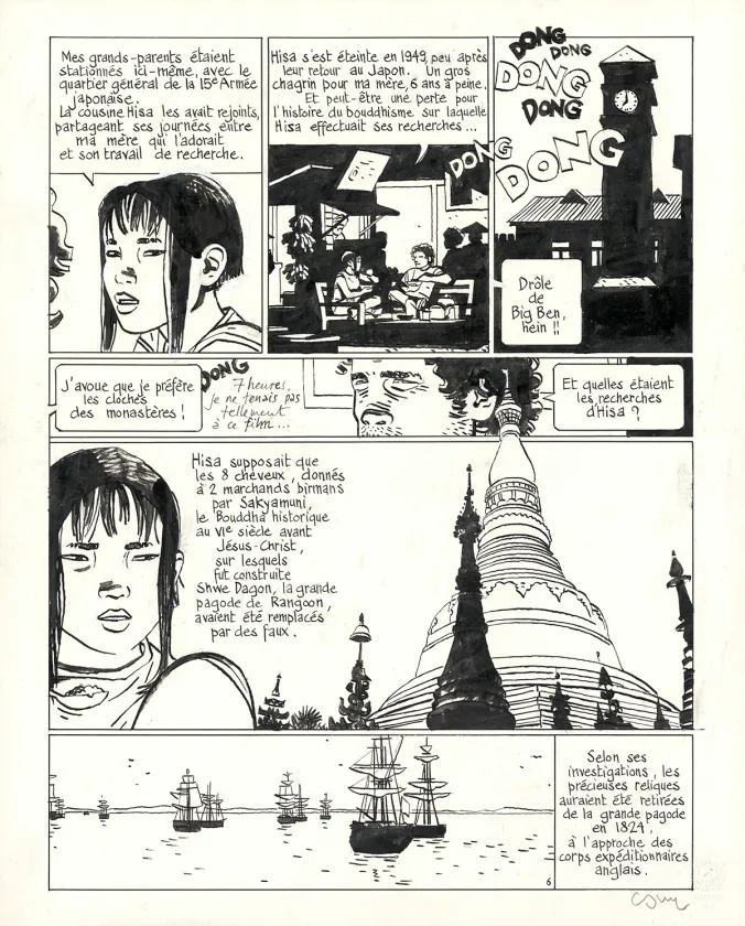 Black and white original page, Jonathan, Atsuko (T.15),  Cosey