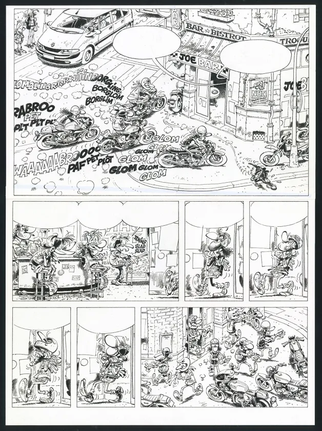 Planche noir et blanc, Joe Bar Team, Tome 5 (T.5),  BAR2