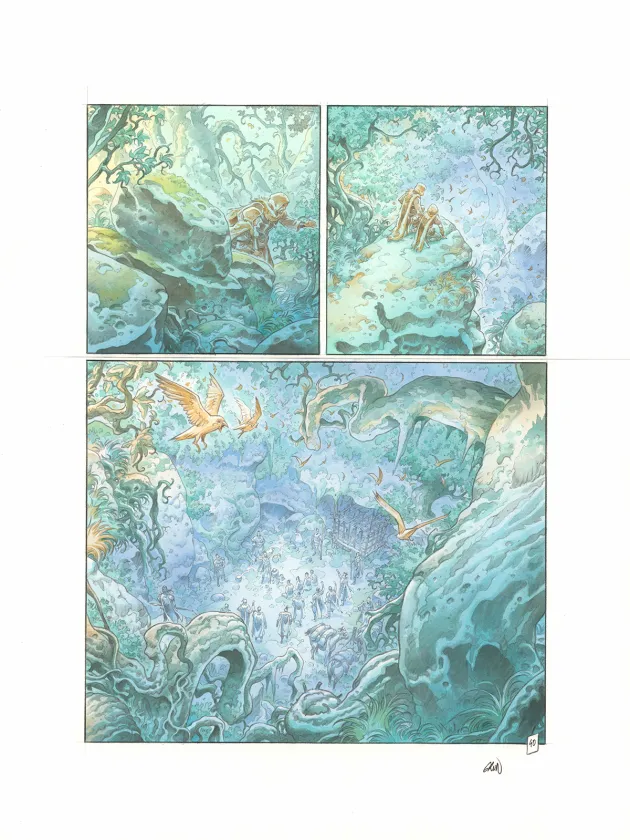 Colored original page, Les Hautes Herbes,  Grun