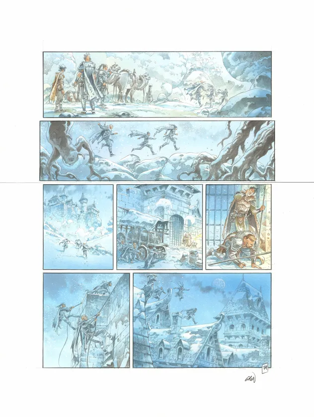 Colored original page, Les Hautes Herbes,  Grun