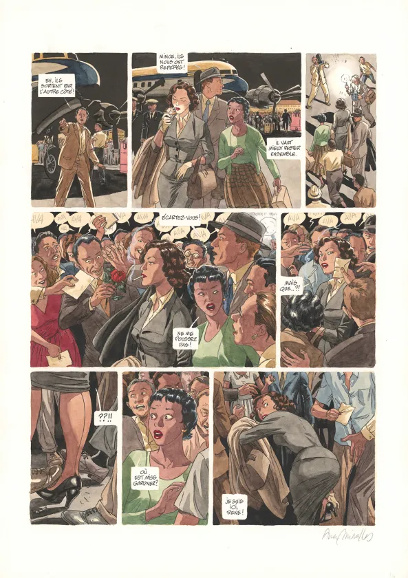 Planche couleur, Ava, quarante-huit heures dans la vie d'Ava Gardner, Ana Miralles