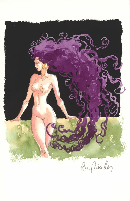 Colored illustration, Djinn, Ana Miralles