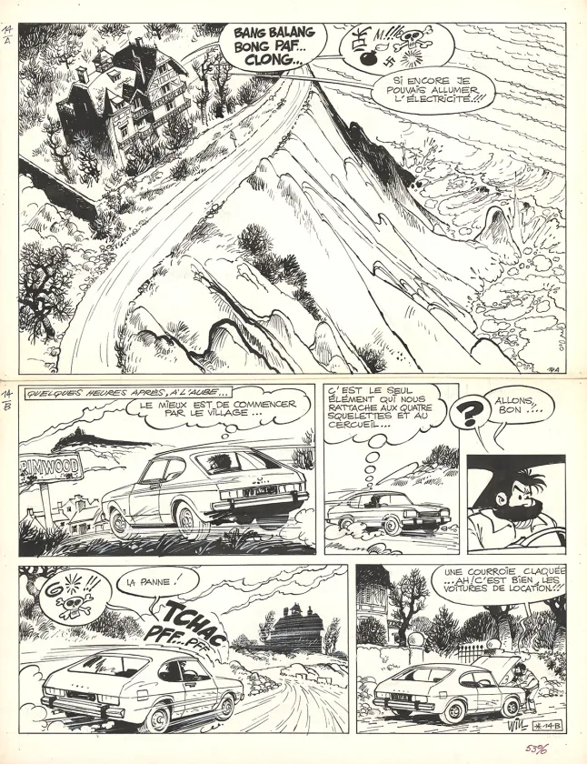 Planche noir et blanc, Tif et Tondu, Le Retour de la Bête (T.25),  Will