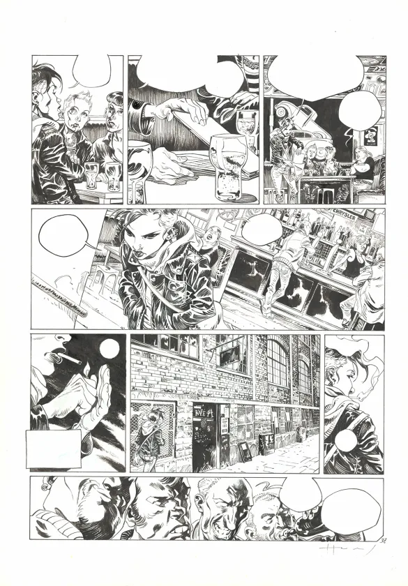 Black and white original page, Millenium, Les Hommes qui n'aimaient pas les femmes - Première partie (T.1), Josep Homs