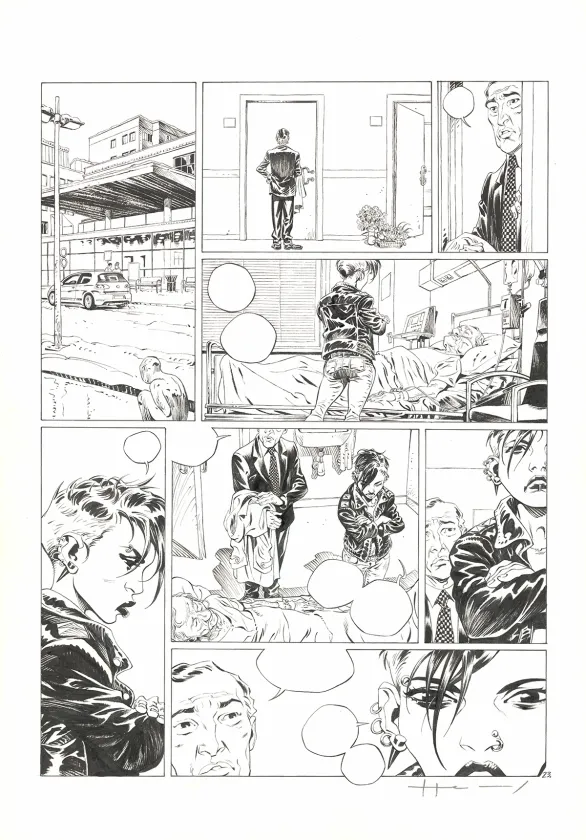 Planche noir et blanc, Millenium, Les Hommes qui n'aimaient pas les femmes - Première partie (T.1), Josep Homs