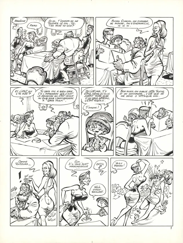Black and white original page, Litteul Kévin, Litteul Kévin (T.1),  Coyote