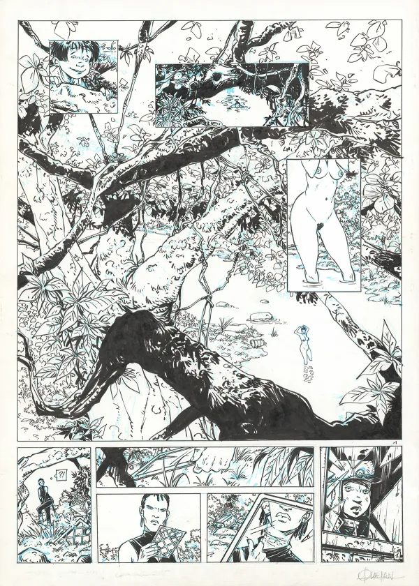 Planche noir et blanc, Petit d'homme, Secret (T.2), Marc N'Guessan