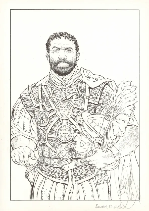 Illustration noir et blanc, Murena, Philippe Delaby