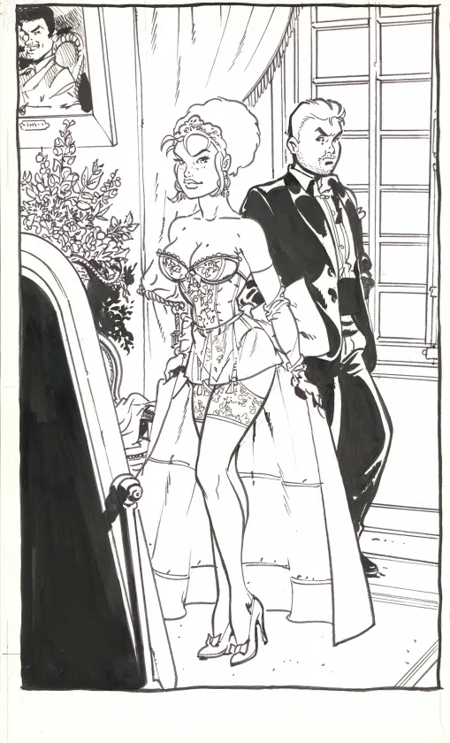 Illustration noir et blanc, Double M, Félix Meynet
