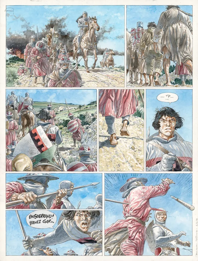 Planche couleur, Les Tours de Bois-Maury, Assunta (T.11),  Hermann