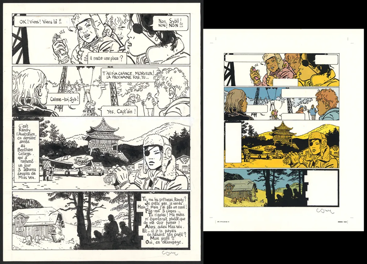 Black and white original page, Yiyun,  Cosey